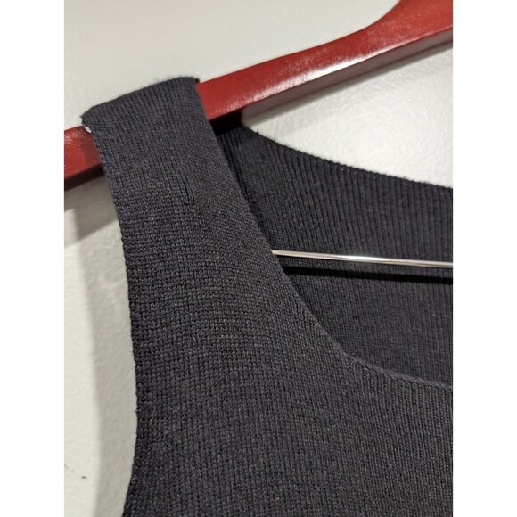 Vintage J Jill Maxi Sweater Dress Small Petite Black SleevelessSilk & Cashmere - Picture 13 of 16